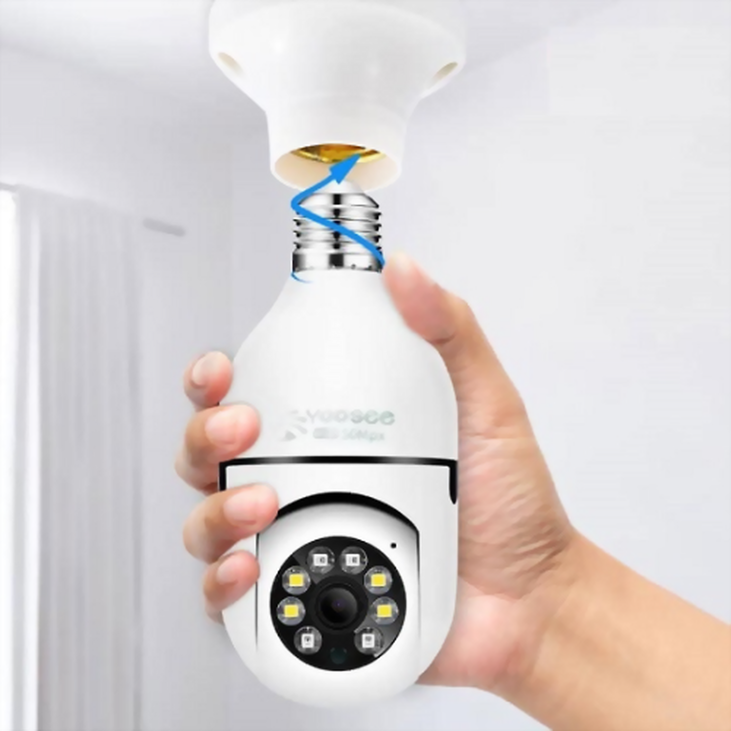 Hình ảnh sản phẩm Camera Yoosee Bóng Đèn Xoay 360° Có Màu Ban Đêm - Camera Yoosee Bóng Đèn Xoay 360° Có Màu Ban Đêm